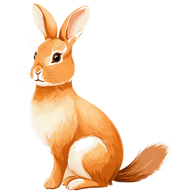 Free transparent PNG: Cute Cartoon Rabbit Illustration for Nursery Decor or Kids Clipart