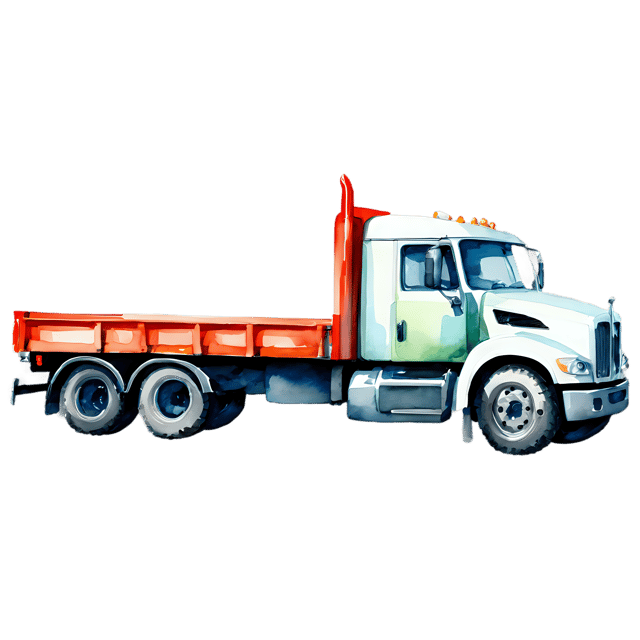 Free transparent PNG: Gentle Watercolor Truck Illustration – Transparent Background Clipart