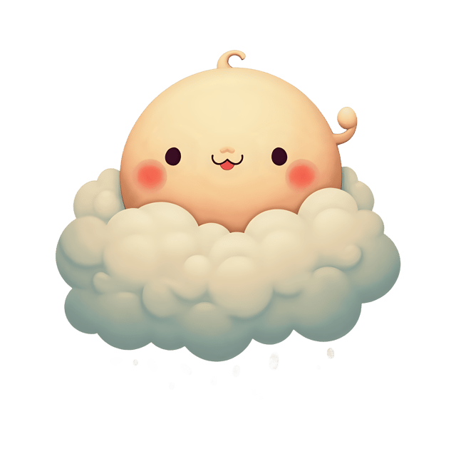 Free transparent PNG: Huggable Creature in Cloud-like Material with Transparent Background PNG
