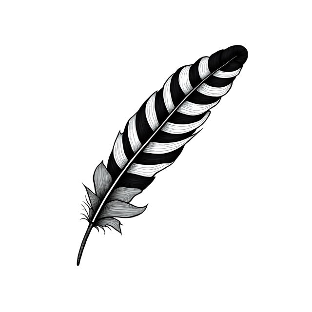 Free transparent PNG: Striped Bird Feather  Sketchbook Drawing, free downloadable png