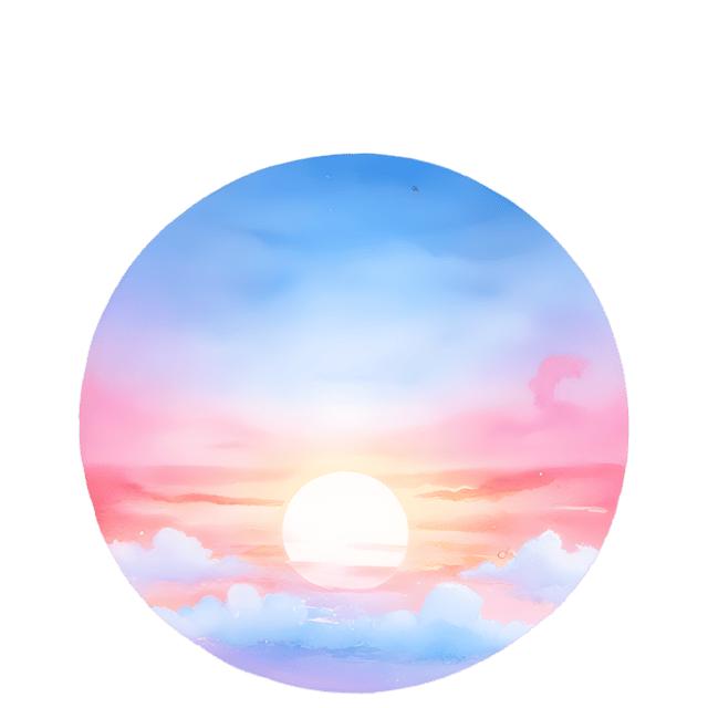 Free transparent PNG: Pastel Sunset Scene with Transparent Background PNG