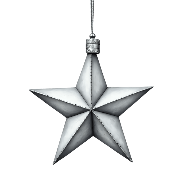 Free transparent PNG: Silver Star Ornament  Holiday Decor Clipart, free png download