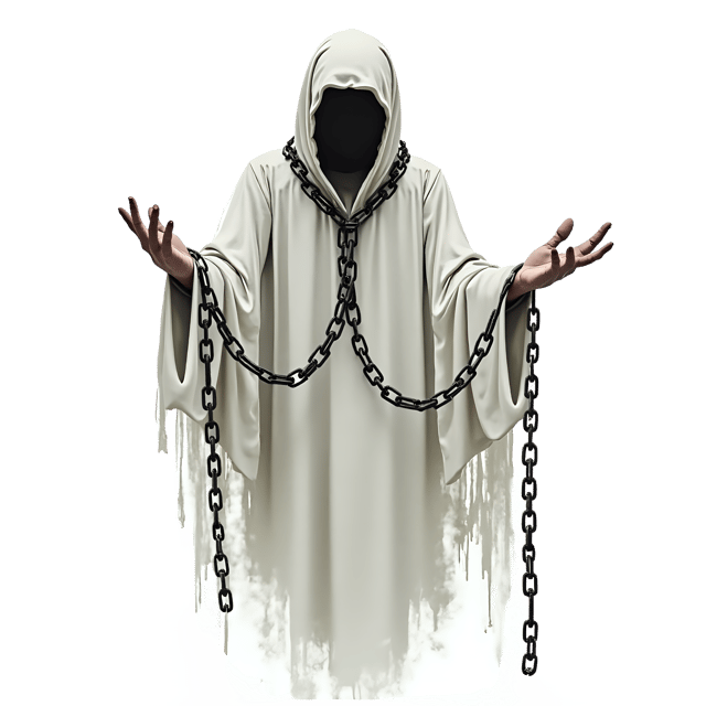 Free transparent PNG: Ghost with Chain and Collar  Haunted Theme Clipart, free png download