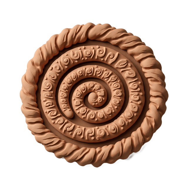 Free transparent PNG: Boho Spiral Token  Handmade Clay Jewelry Design, free download png