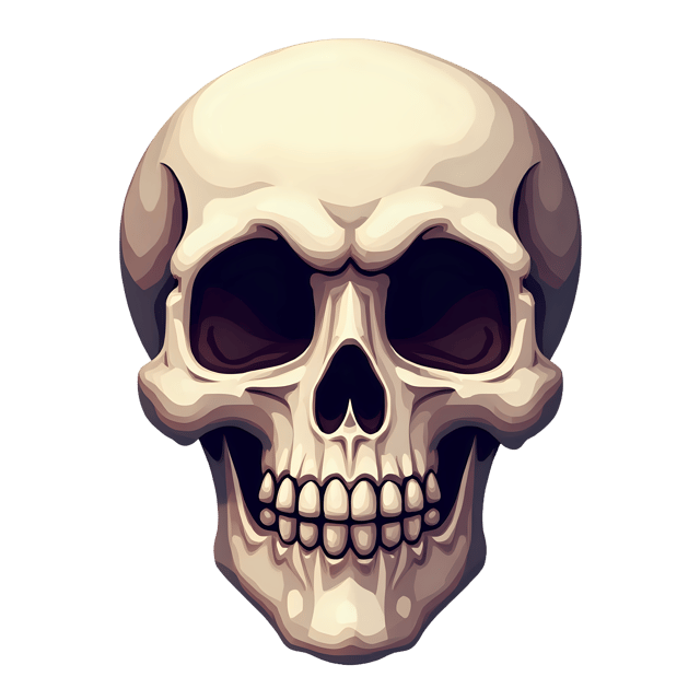 Free transparent PNG: Creepy Skull  Halloween Clipart, free downloadable png