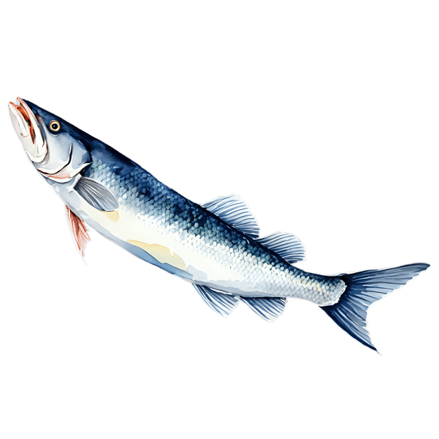 Free transparent PNG: Transparent Sea Bass Watercolor Illustration - Gentle Clipart for Designers & Creators