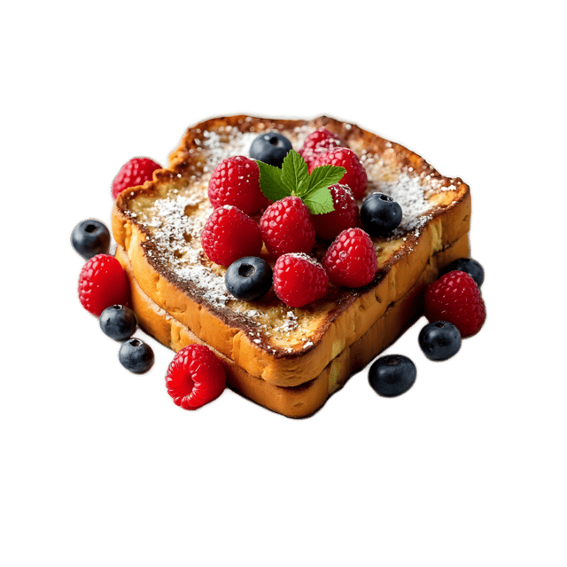 Free transparent PNG: French Toast with Berries PNG Clipart  Ideal for Breakfast Themes  Decor
