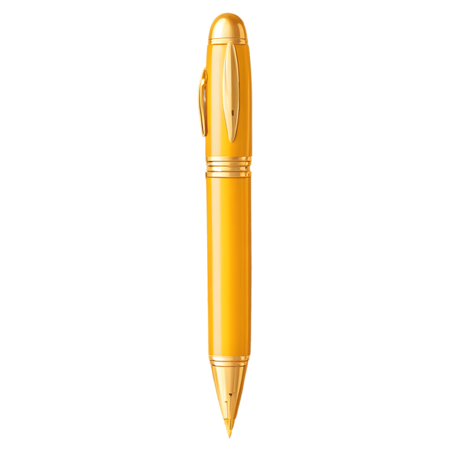 Free transparent PNG: Gold-Plated Fountain Pen PNG with Transparent Background
