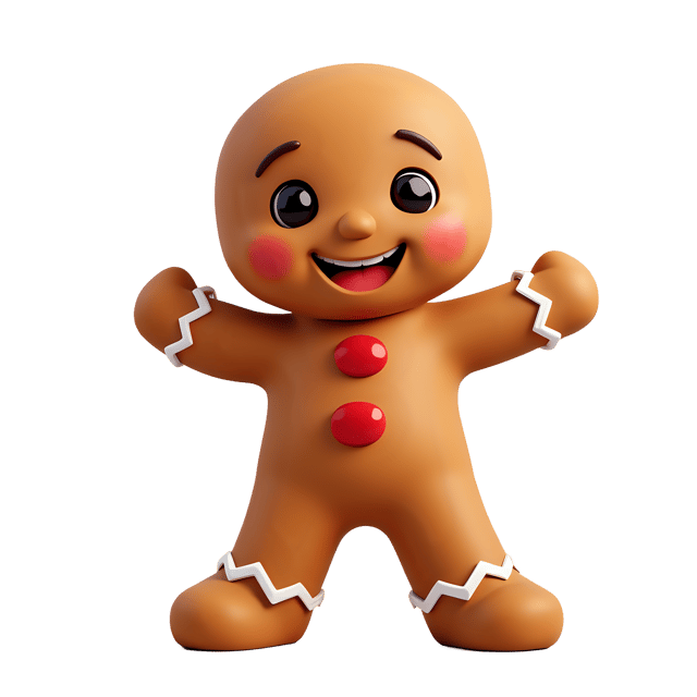 Free transparent PNG: Gingerbread Man Pencil Sketch Illustration for Holiday Crafts and Decorations