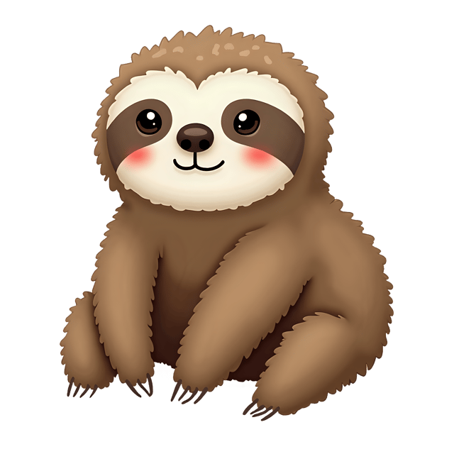 Free transparent PNG: Adorable Woolen Sloth PNG with Transparent Background for Cute Animal Imagery