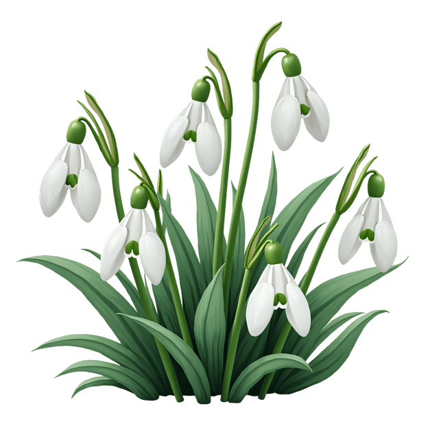 Free transparent PNG: White Snowdrops Winter PNG Transparent Background