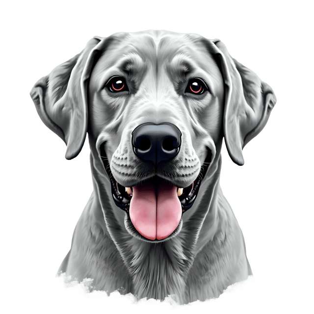 Free transparent PNG: Silver Labrador Puppy PNG with Short Gray Fur and Friendly Black Eyes