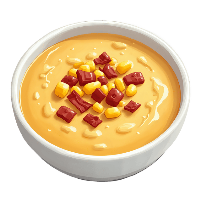 Free transparent PNG: Corn Chowder with Bacon Bits  Recipe Clipart, free downloadable png