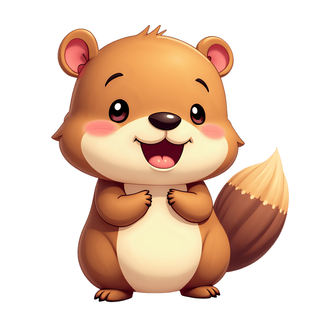 Free transparent PNG: Beaver Vector Illustration for Nature and Wildlife Art Projects
