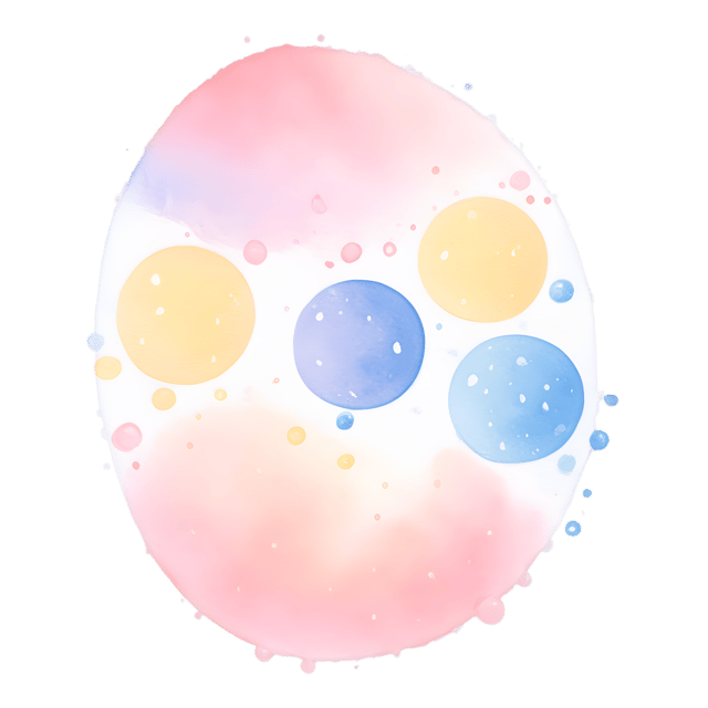 Free transparent PNG: Enchanted Droplets in Soft Pastel PNG Design