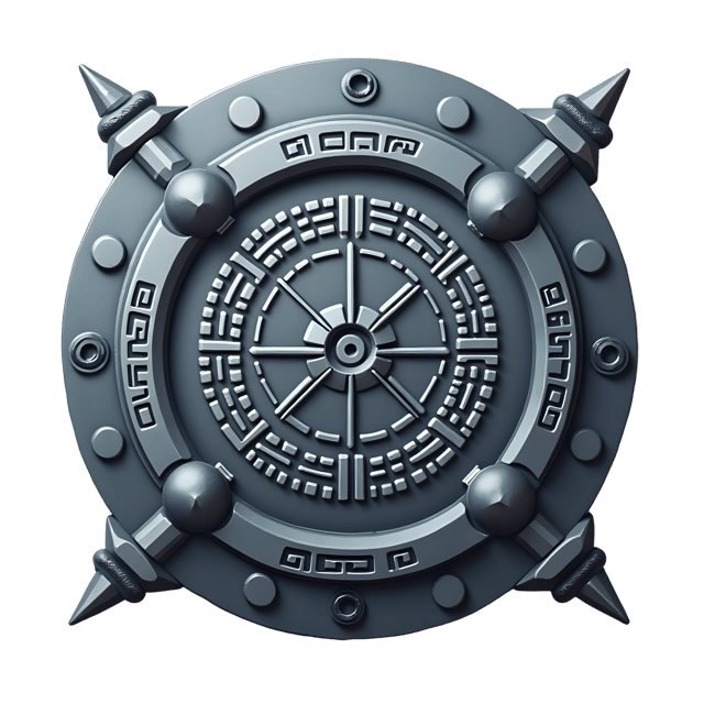 Free transparent PNG: Iron Plates with Magical Runes PNG Transparent Background