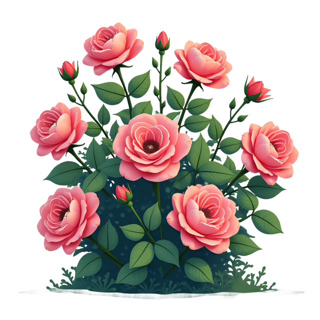 Free transparent PNG: Rose Bush  Garden Clipart, free high-quality png download