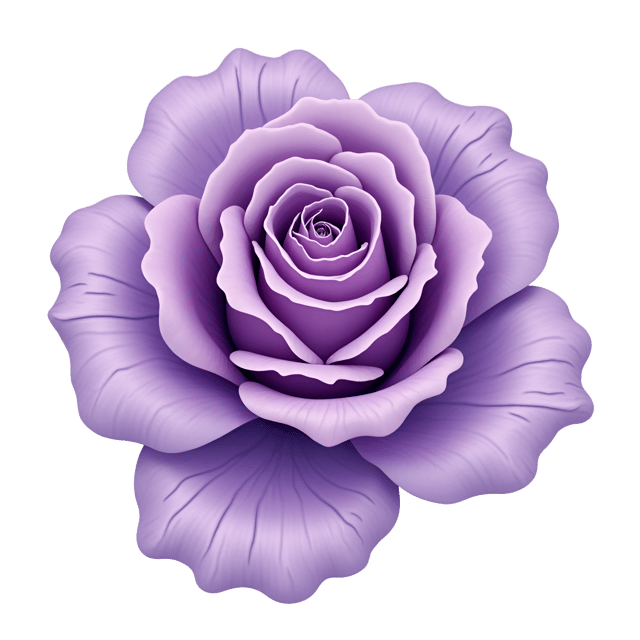 Free transparent PNG: Lavender Rose with Swirling Patterns and Purple Hints Clipart Illustration