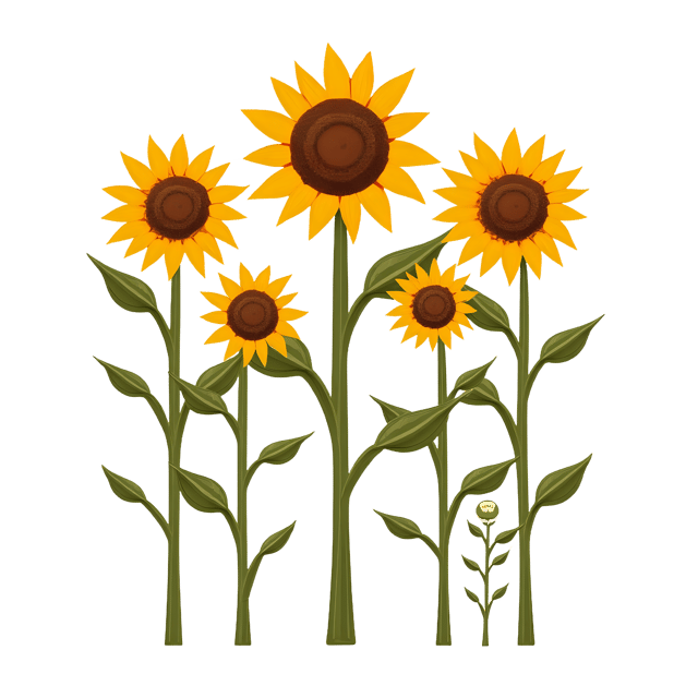 Free transparent PNG: Sunflowers Crafting the Letter F PNG with Transparent Background