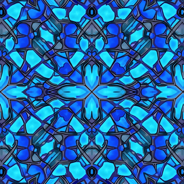 Free transparent PNG: Vivid Blue Geometric Pattern Clipart with Metallic Sheen