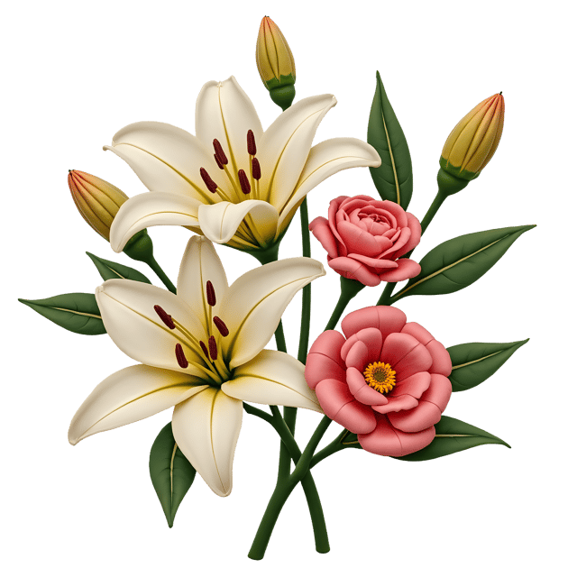 Free transparent PNG: Lily and Camellia Flowers PNG Clipart  Elegant Bouquet Design Elements