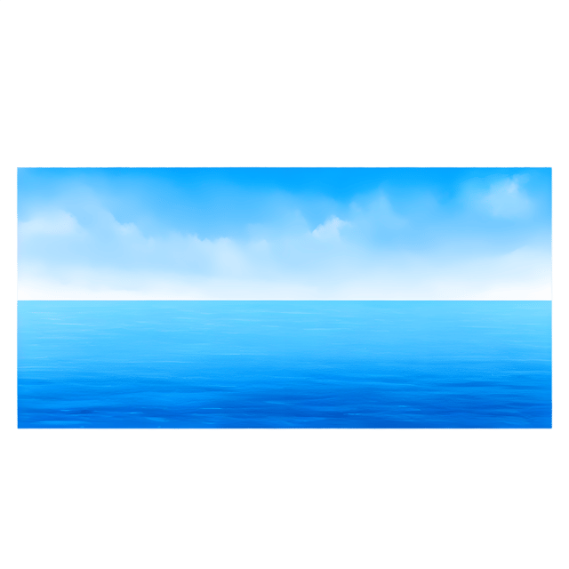 Free transparent PNG: Vivid Blue Sky and Calm Ocean Mirror PNG with Transparent Background
