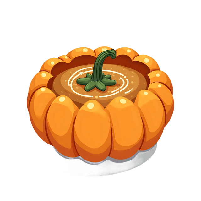 Free transparent PNG: Pumpkin Soup with Garlic Bread  Fall Food Clipart, free downloadable png