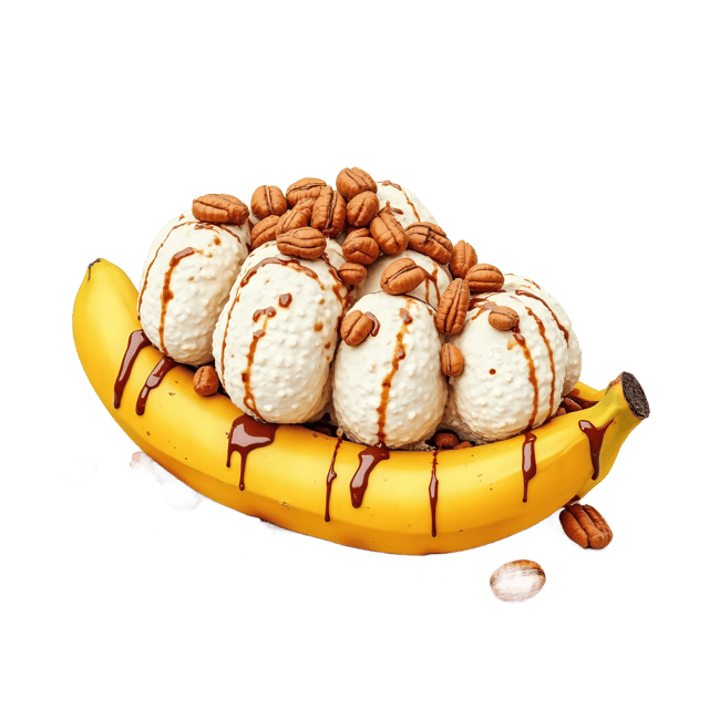Free transparent PNG: Banana Split with Nut Topping  Dessert Clipart, free download png