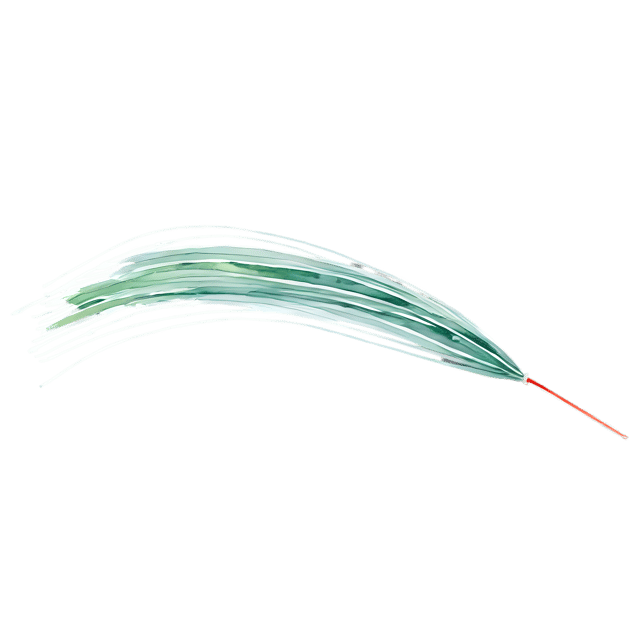 Free transparent PNG: Gentle Watercolor Fishing Line Illustration - Transparent PNG