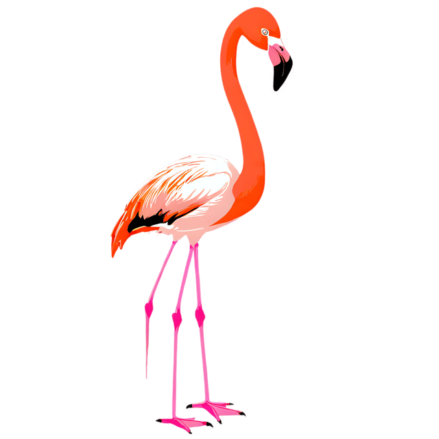 Free transparent PNG: Cute Cartoon Flamingo Illustration for Digital Design and Art Projects