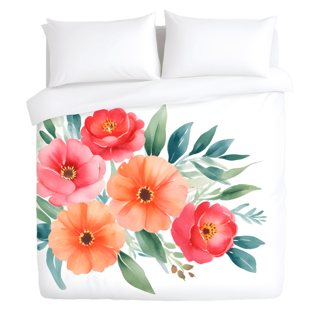 Free transparent PNG: Floral Bedding Transparent PNG Design for Nursery and Crafting