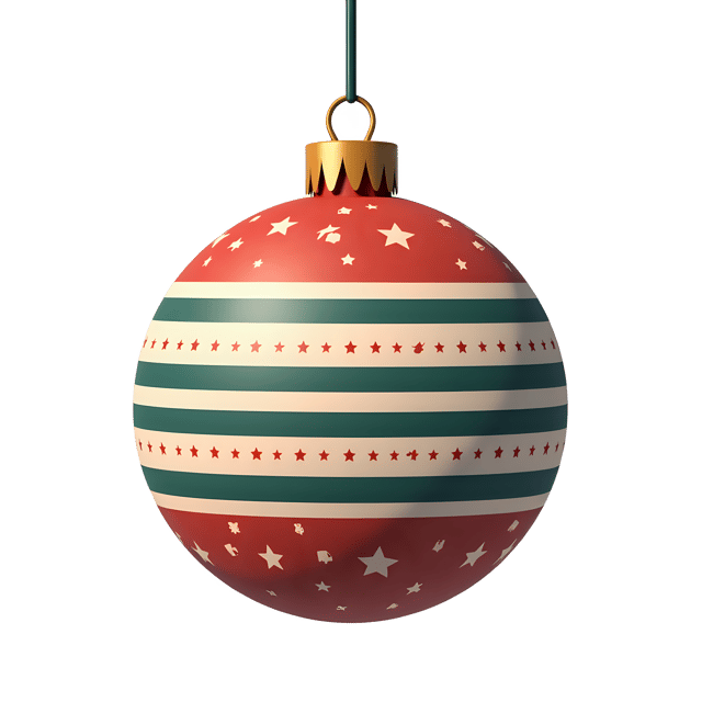 Free transparent PNG: Striped Holiday Ornament with Starry Stripe Print  Christmas Clipart, free png download