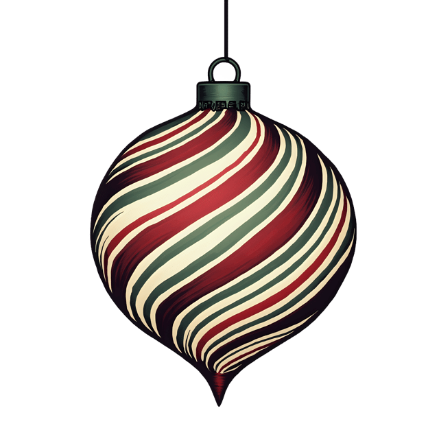 Free transparent PNG: Striped Holiday Ornament  Unique Design Clipart, free downloadable png