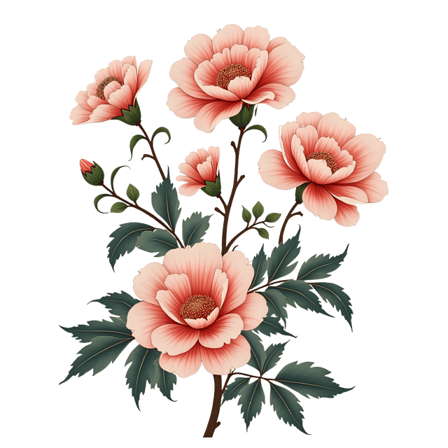 Free transparent PNG: Chinoiserie Chrysanthemum Floral PNG Clipart  Elegant Design Element for Various Projects