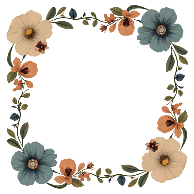 Free transparent PNG: Botanical Floral Frame PNG Clipart  Elegant Design Element for Projects