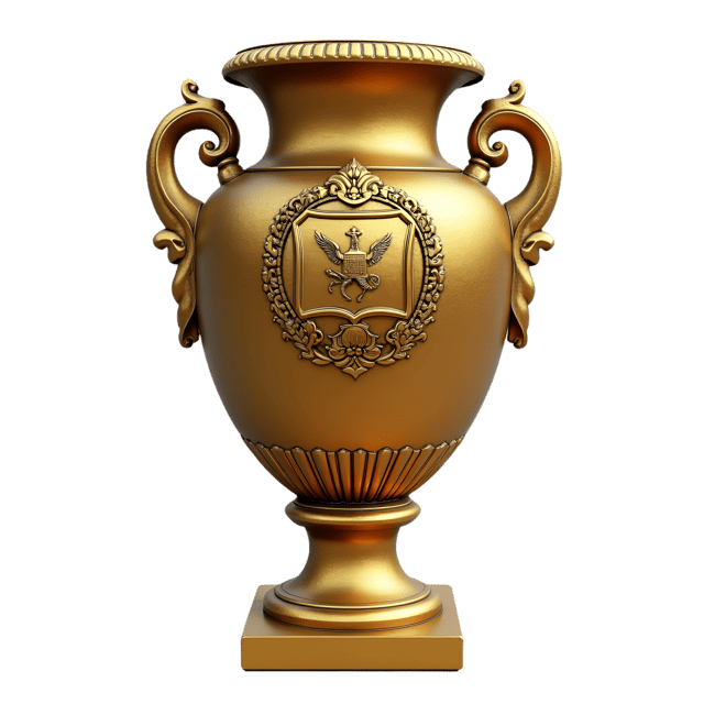 Free transparent PNG: Gilded Crest Vase  Elegant Gold Emblem Clipart, free transparent png download