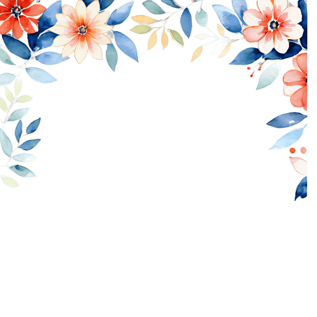 Free transparent PNG: Floral Border Watercolor PNG – Transparent Floral Illustration for Decor & Crafts