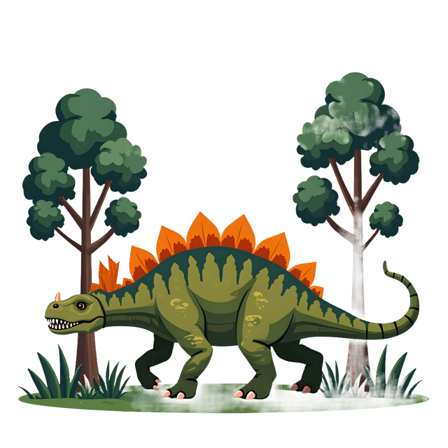 Free transparent PNG: Stegosaurus Forest Walk PNG Transparent Background