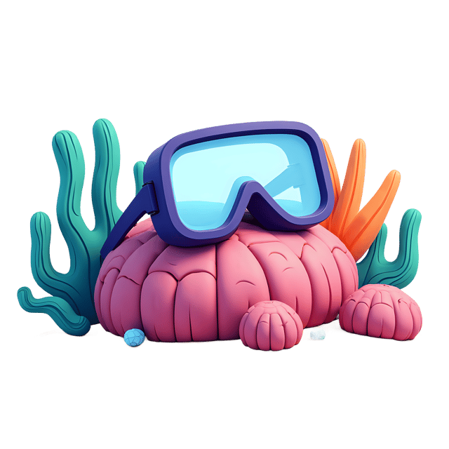 Free transparent PNG: Goggles Floating Beside Coral  Underwater Clipart, Free PNG Download
