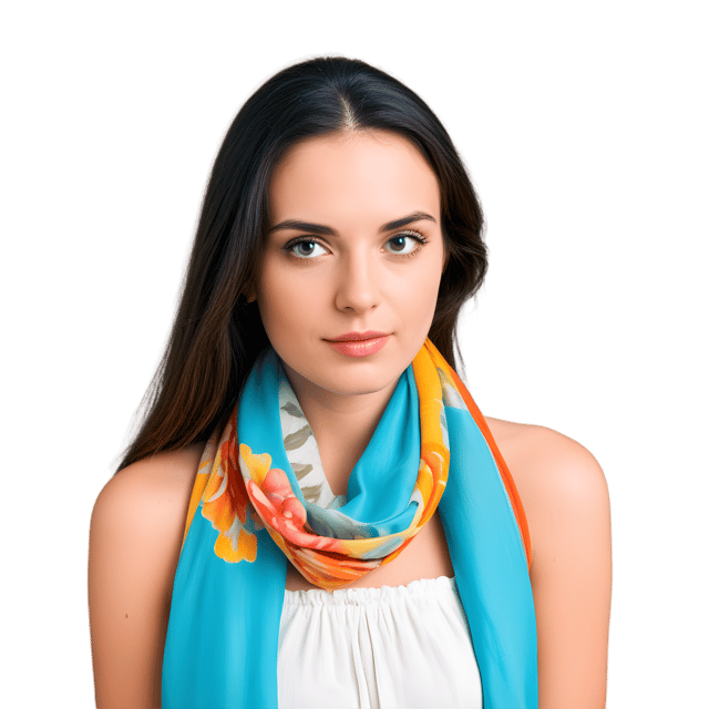 Free transparent PNG: Floral Scarf Transparent Background PNG Design for Fashion and Art Projects