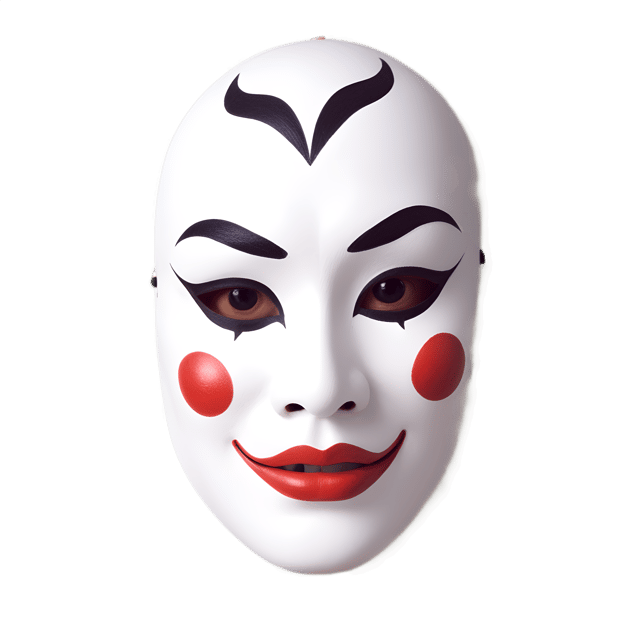 Free transparent PNG: Japanese Noh Mask PNG with Transparent Background for Art and Design