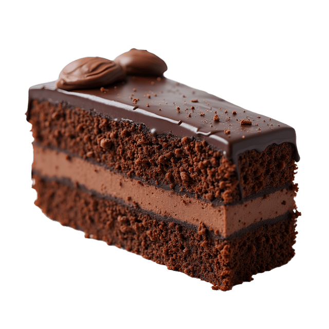 Free transparent PNG: Luscious Chocolate Cake with Dark Chocolate Ganache PNG Illustration