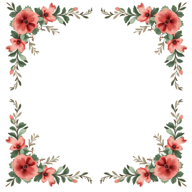 Free transparent PNG: Floral Garland Frame PNG Clipart  Perfect for Party Decorations  Crafts