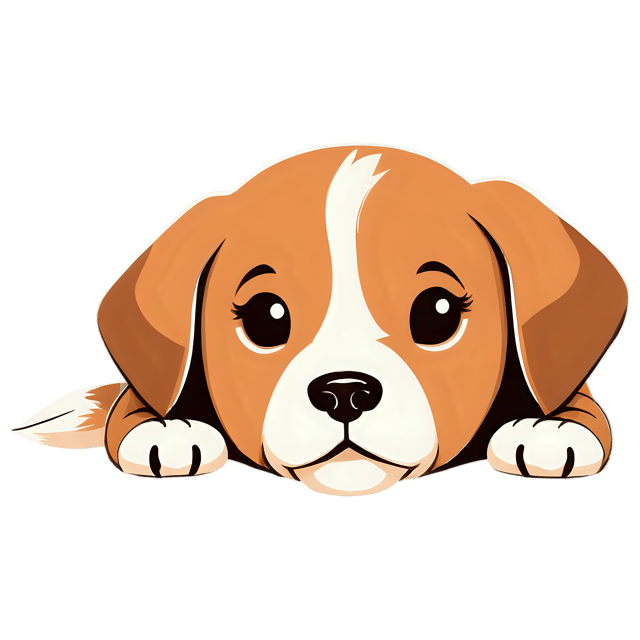 Free transparent PNG: Cute Puppy Cartoon Illustration for Nursery and Craft Projects