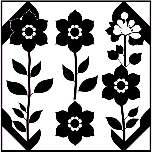 Free transparent PNG: Floral Quilt PNG with Transparent Background for Crafting and Design