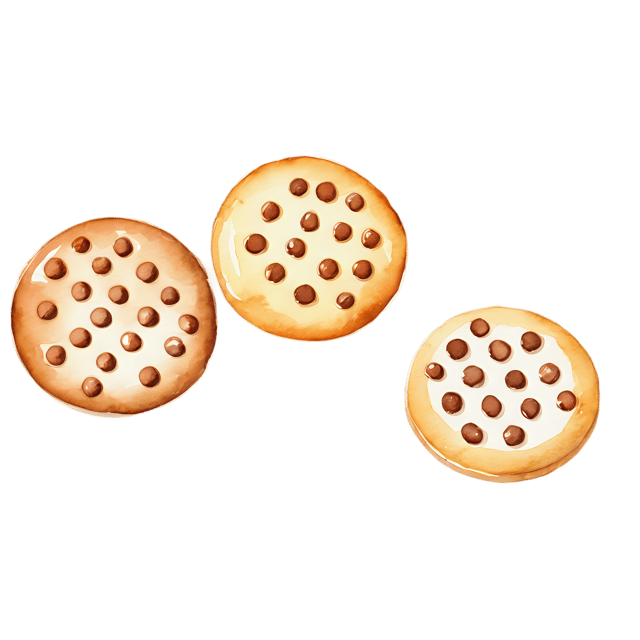 Free transparent PNG: Gentle Watercolor Cookies Illustration - Transparent PNG for Decorative Uses