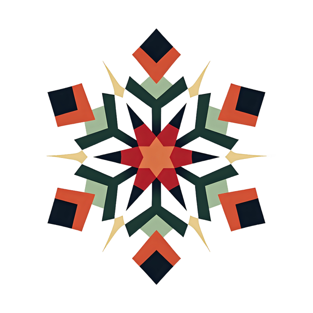 Free transparent PNG: Bold Geometric Snowflake PNG Clipart  Perfect for Winter Crafts  Decor