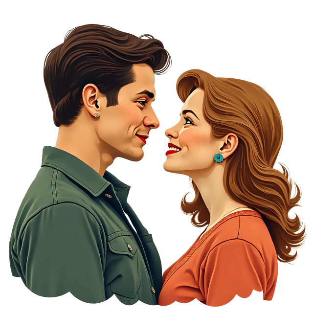 Free transparent PNG: Couple Looking at Each Other PNG Clipart  Perfect for Love Themes  Relationship Art