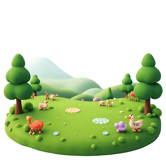 Free transparent PNG: Pastoral Countryside Landscape PNG  Ideal for Nature Scenes, Decor  Illustration