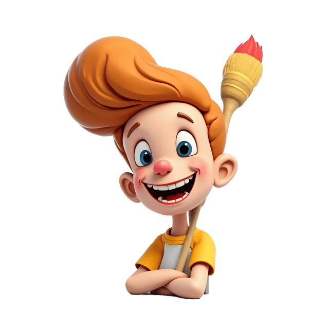 Free transparent PNG: Paintbrush with Face  Unique Art Clipart, free png download